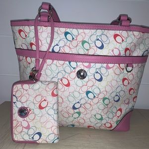 Coach matching bag and wallet